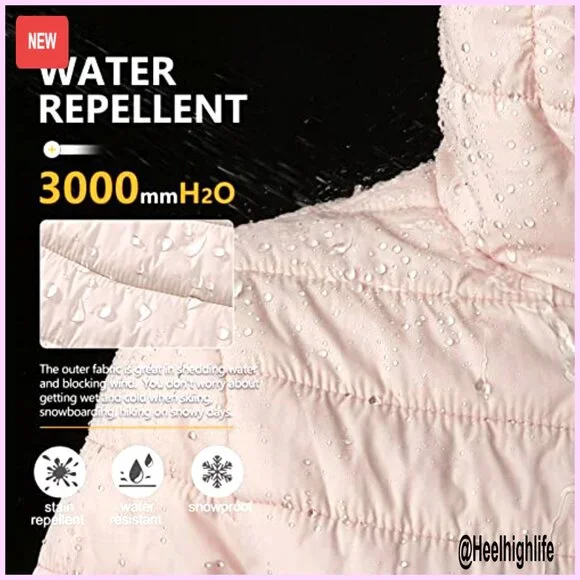 Women's Packable Lightweight Quilted Puffer Jacket with Hood Full Zip